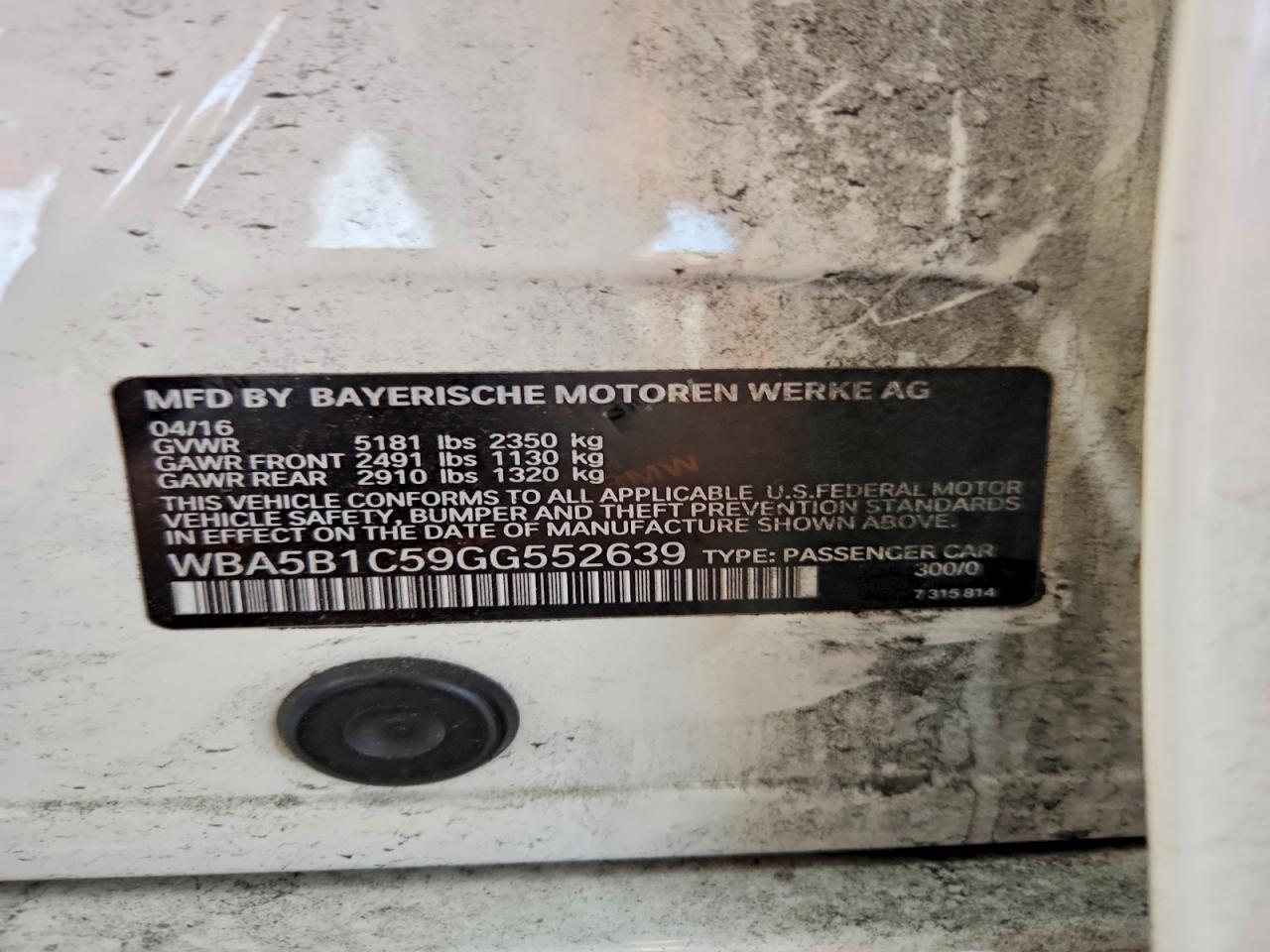 2016 BMW 535 I - zdjęcie 12