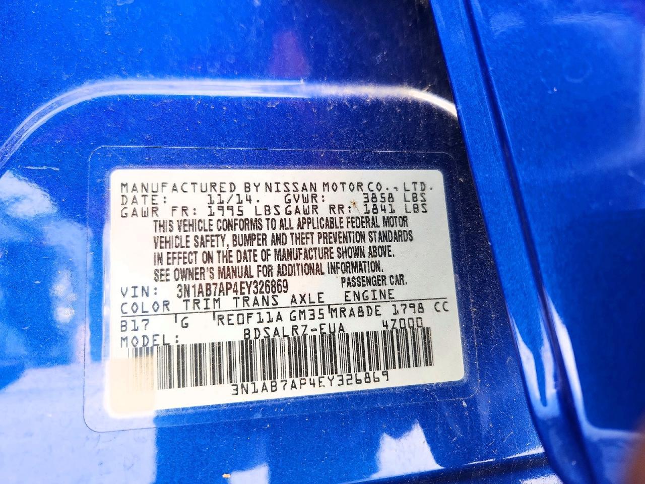 2014 Nissan Sentra Sr - zdjęcie 12