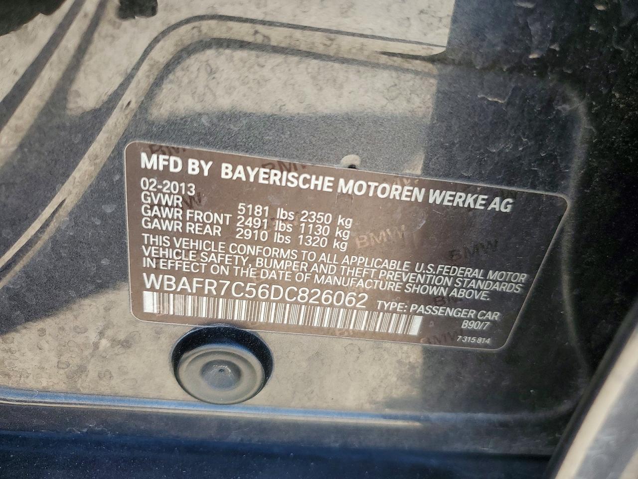 2013 BMW 535 I - zdjęcie 12