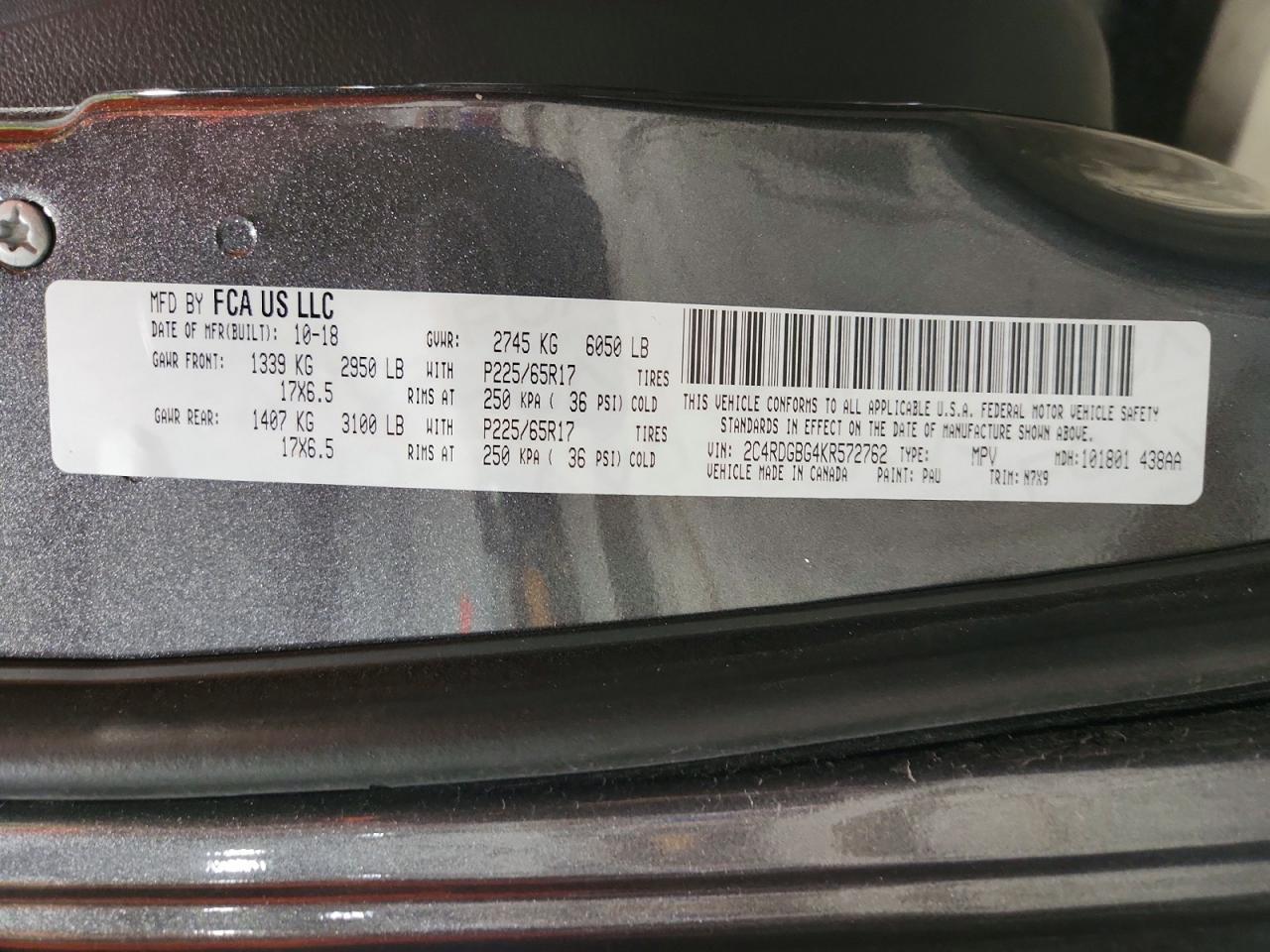 2019 Dodge Grand Caravan Se - zdjęcie 13