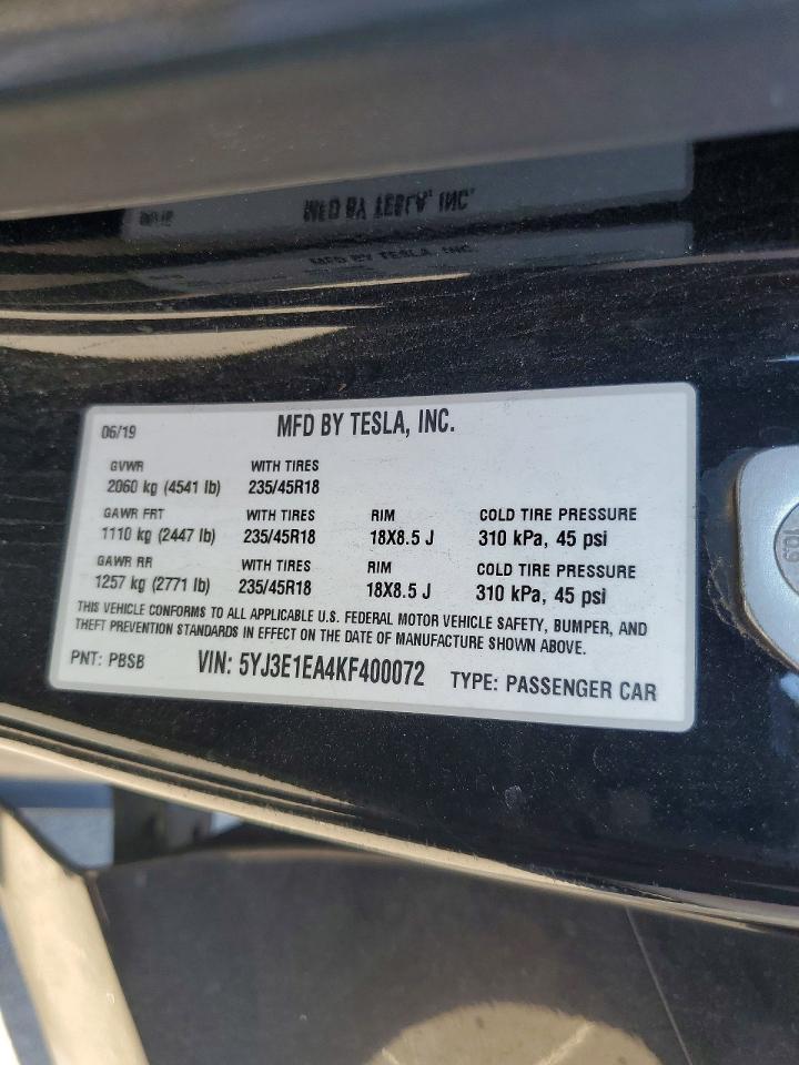 2019 Tesla Model 3 - zdjęcie 12