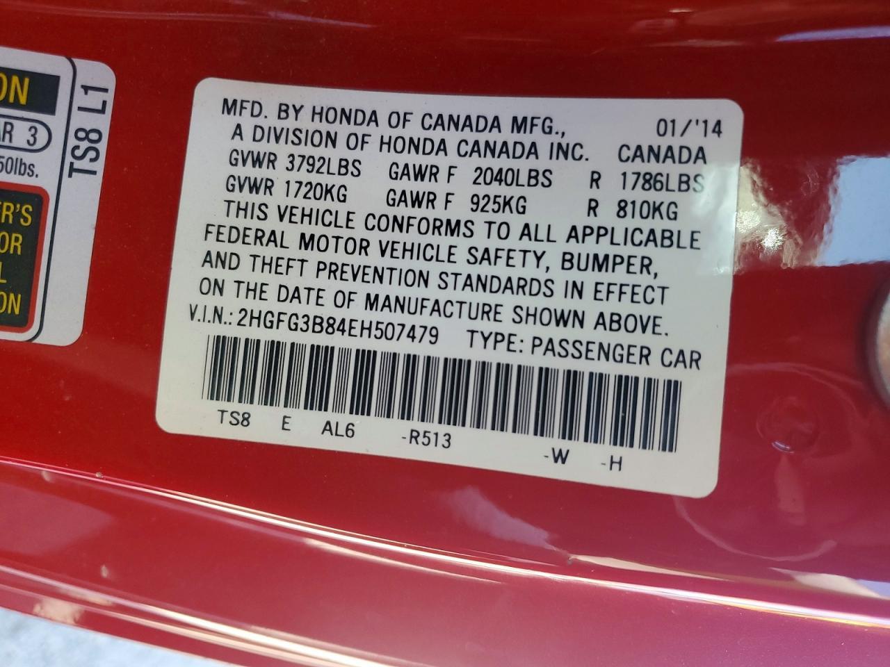 2014 Honda Civic Ex - zdjęcie 12