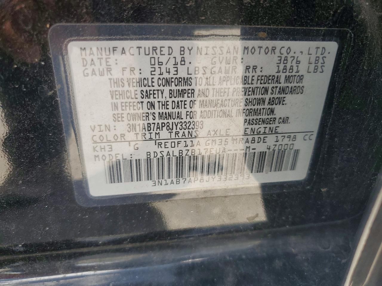 2018 Nissan Sentra S - zdjęcie 12