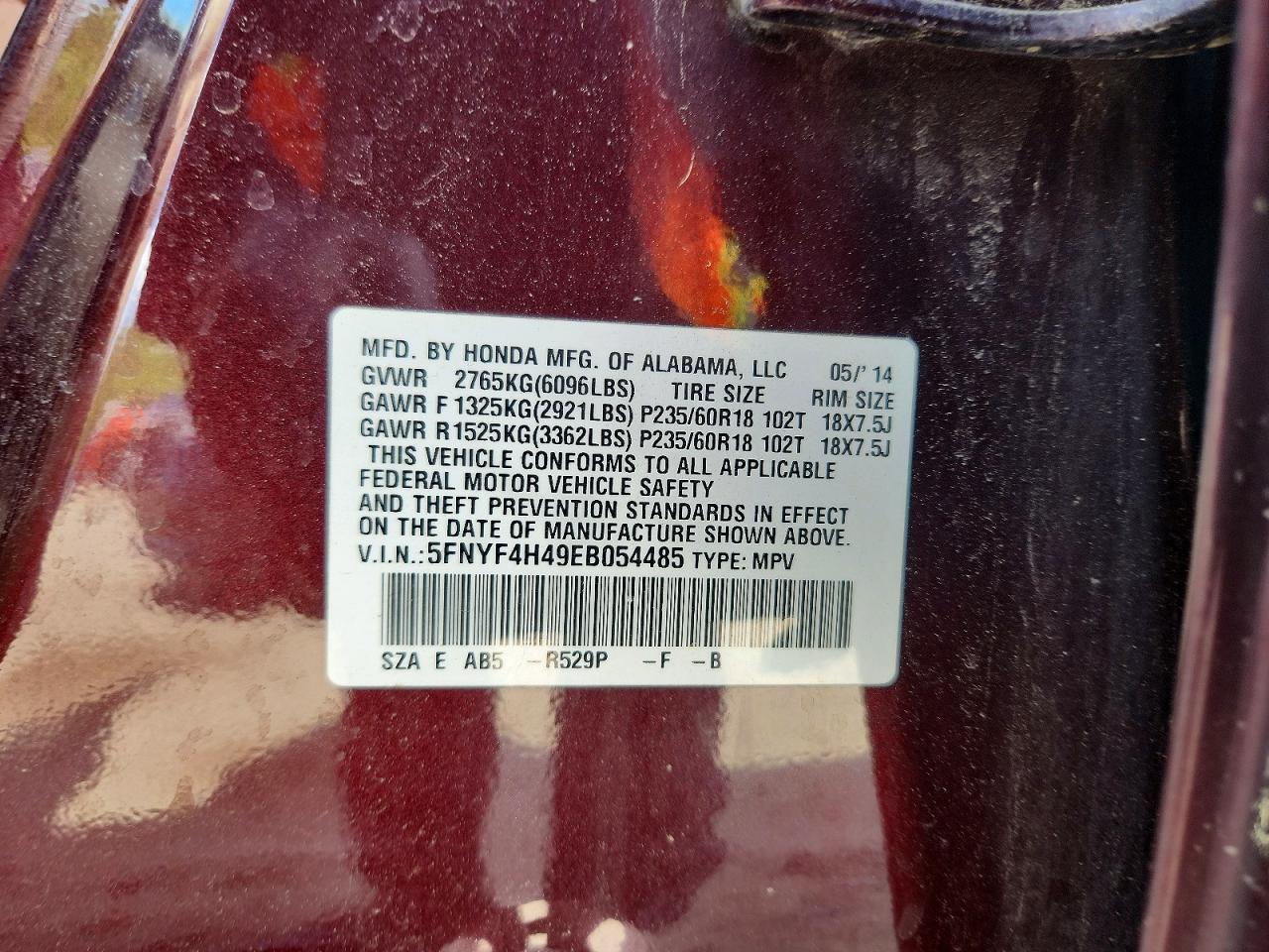 2014 Honda Pilot Ex - zdjęcie 13