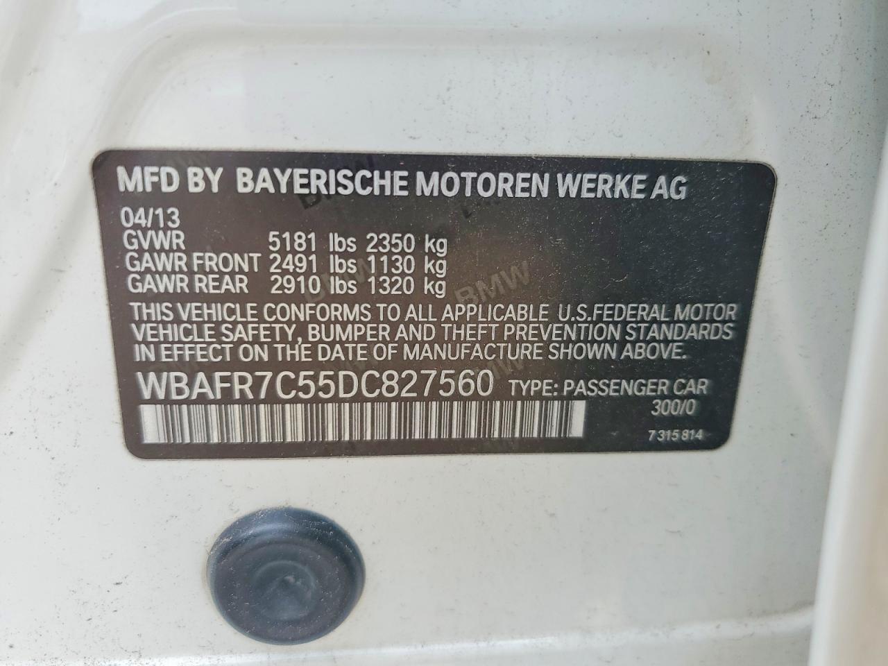 2013 BMW 535 I - zdjęcie 12