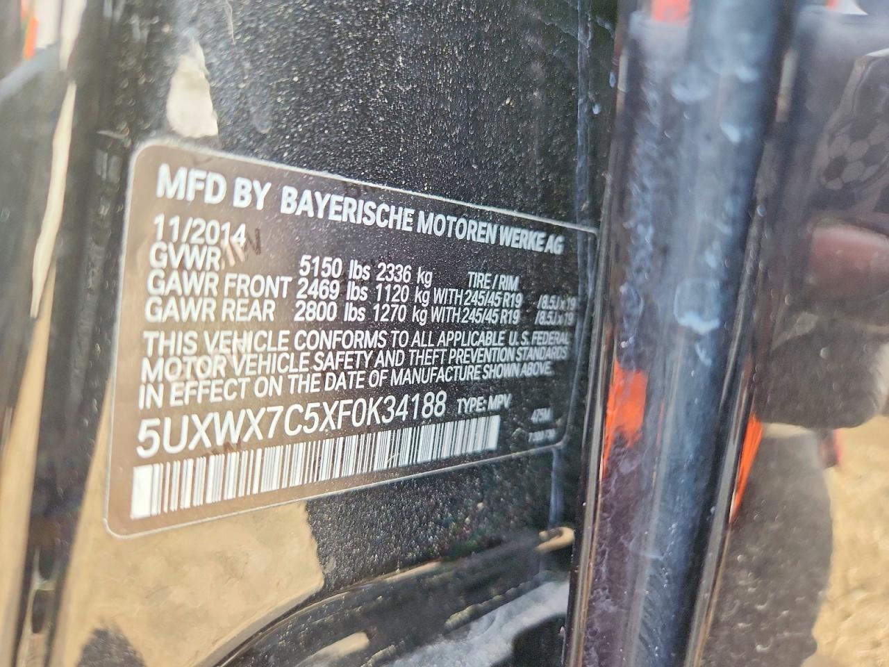 2015 BMW X3 xDrive35I - zdjęcie 13