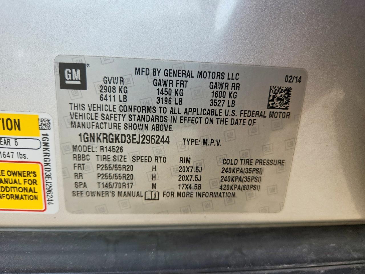 2014 Chevrolet Traverse Lt - zdjęcie 12