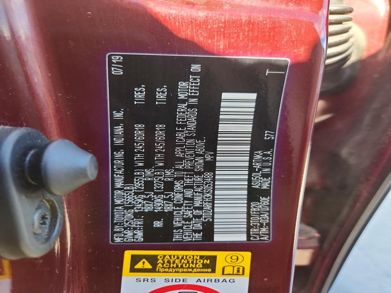 2019 Toyota Highlander Le - zdjęcie 13