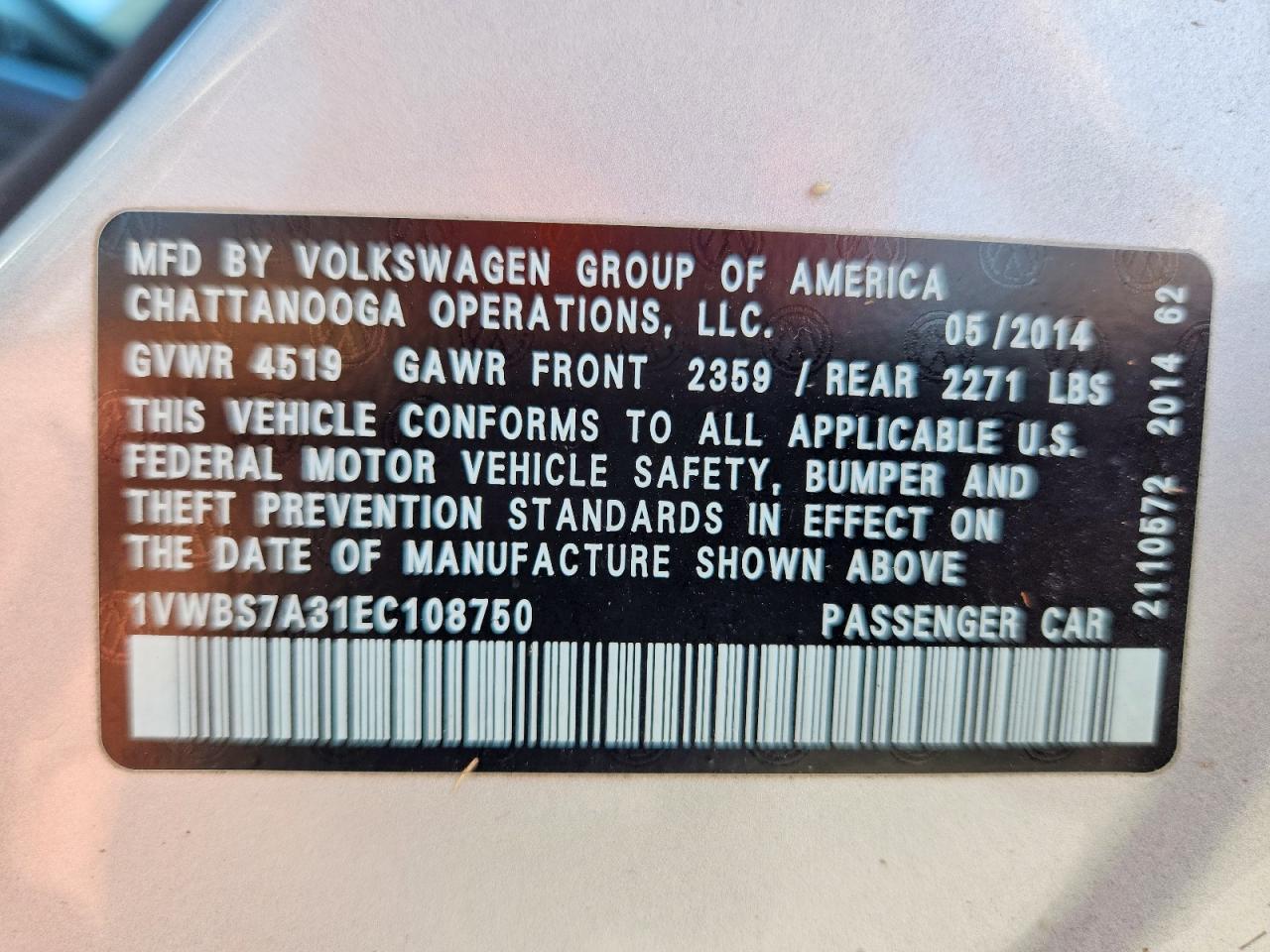 2014 Volkswagen Passat Se - zdjęcie 11