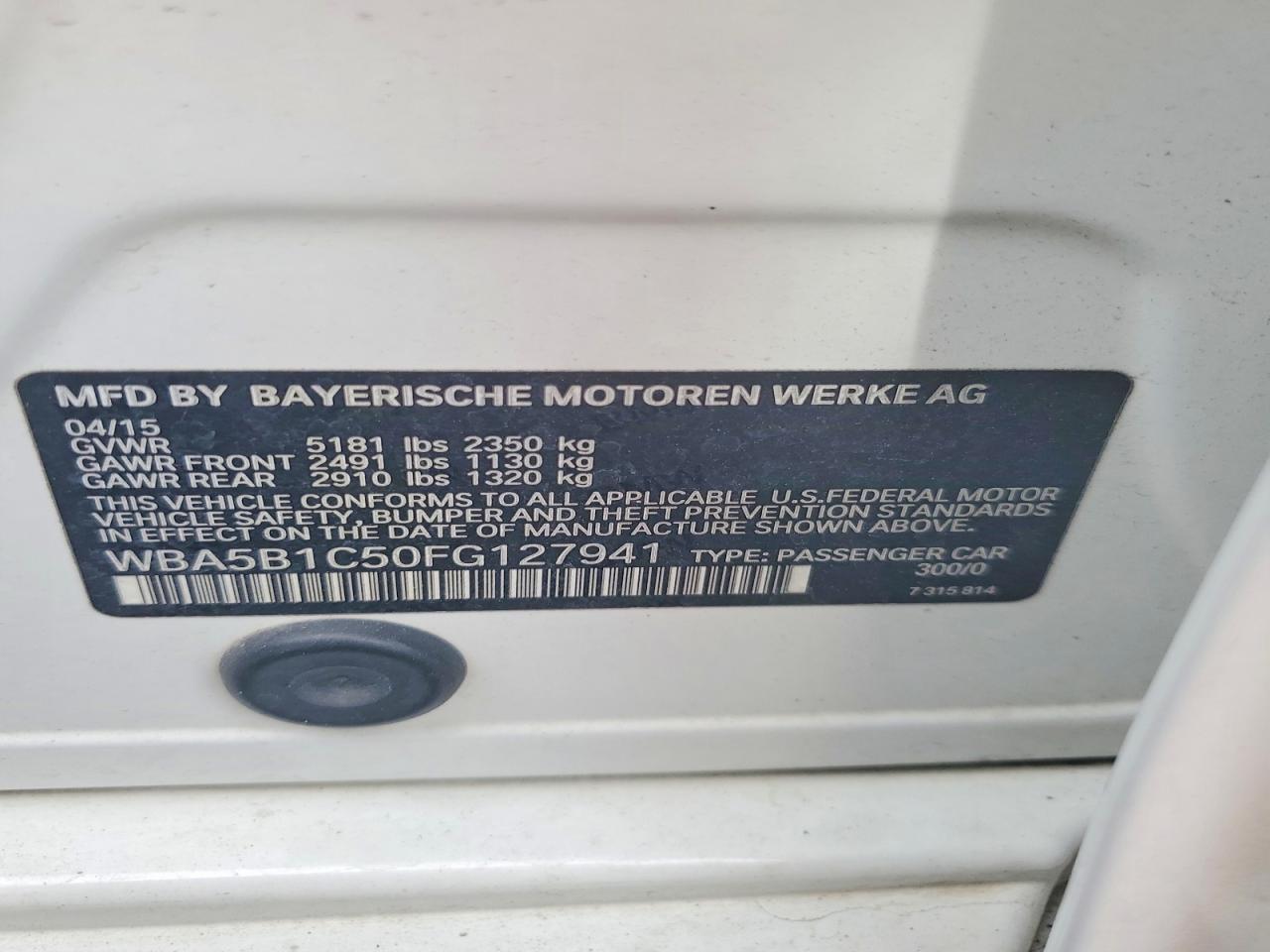 2015 BMW 535 I - zdjęcie 12