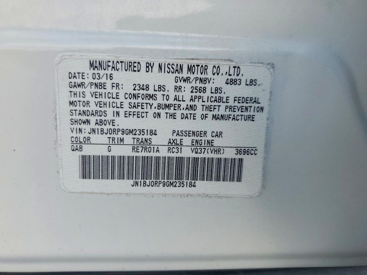 2016 Infi Qx50 - zdjęcie 13