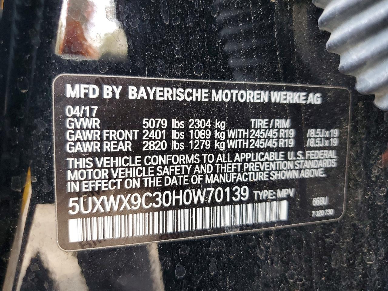 2017 BMW X3 xDrive28I - zdjęcie 13