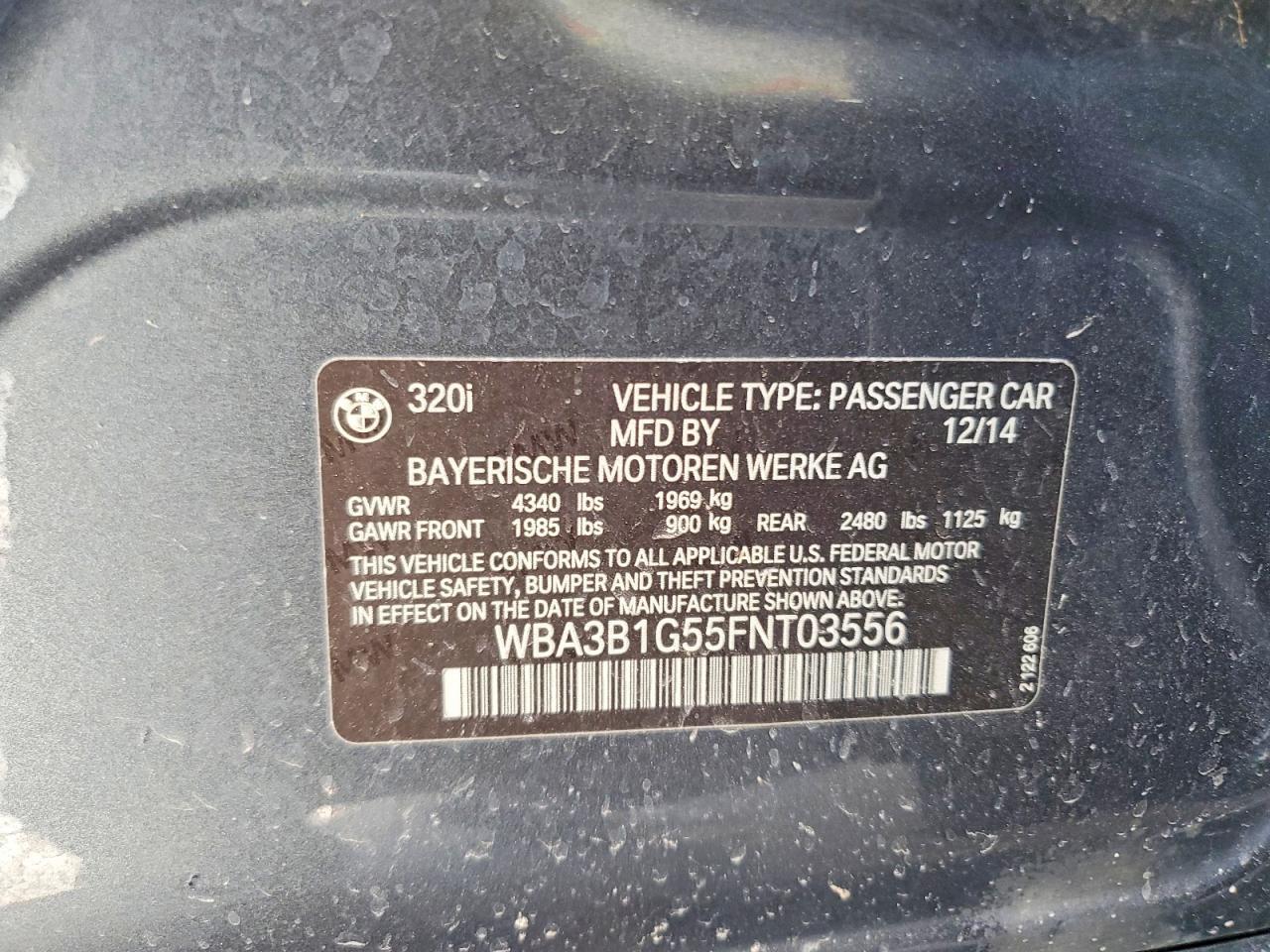 2015 BMW 320 I - zdjęcie 12