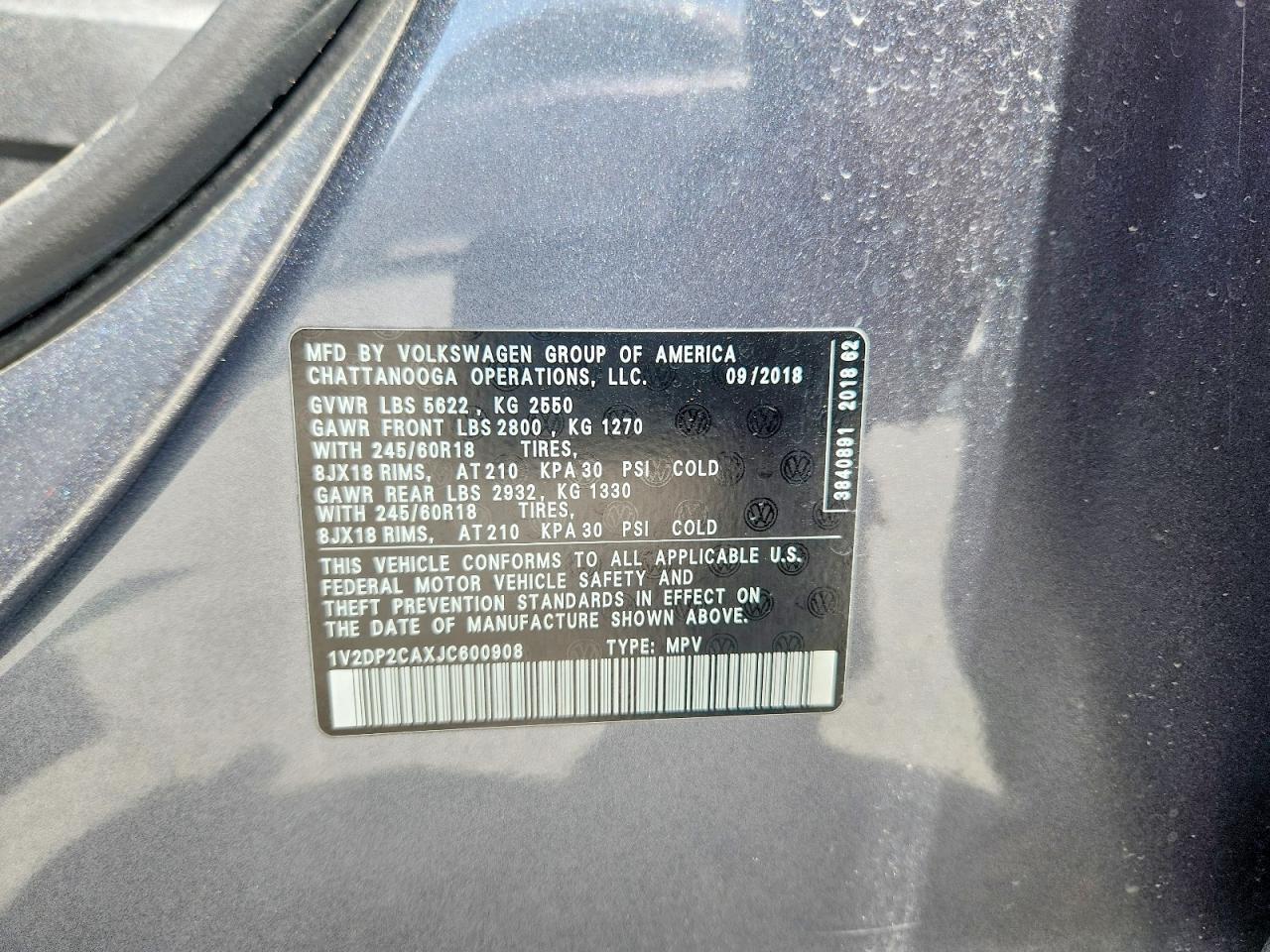 2018 Volkswagen Atlas Se - zdjęcie 12