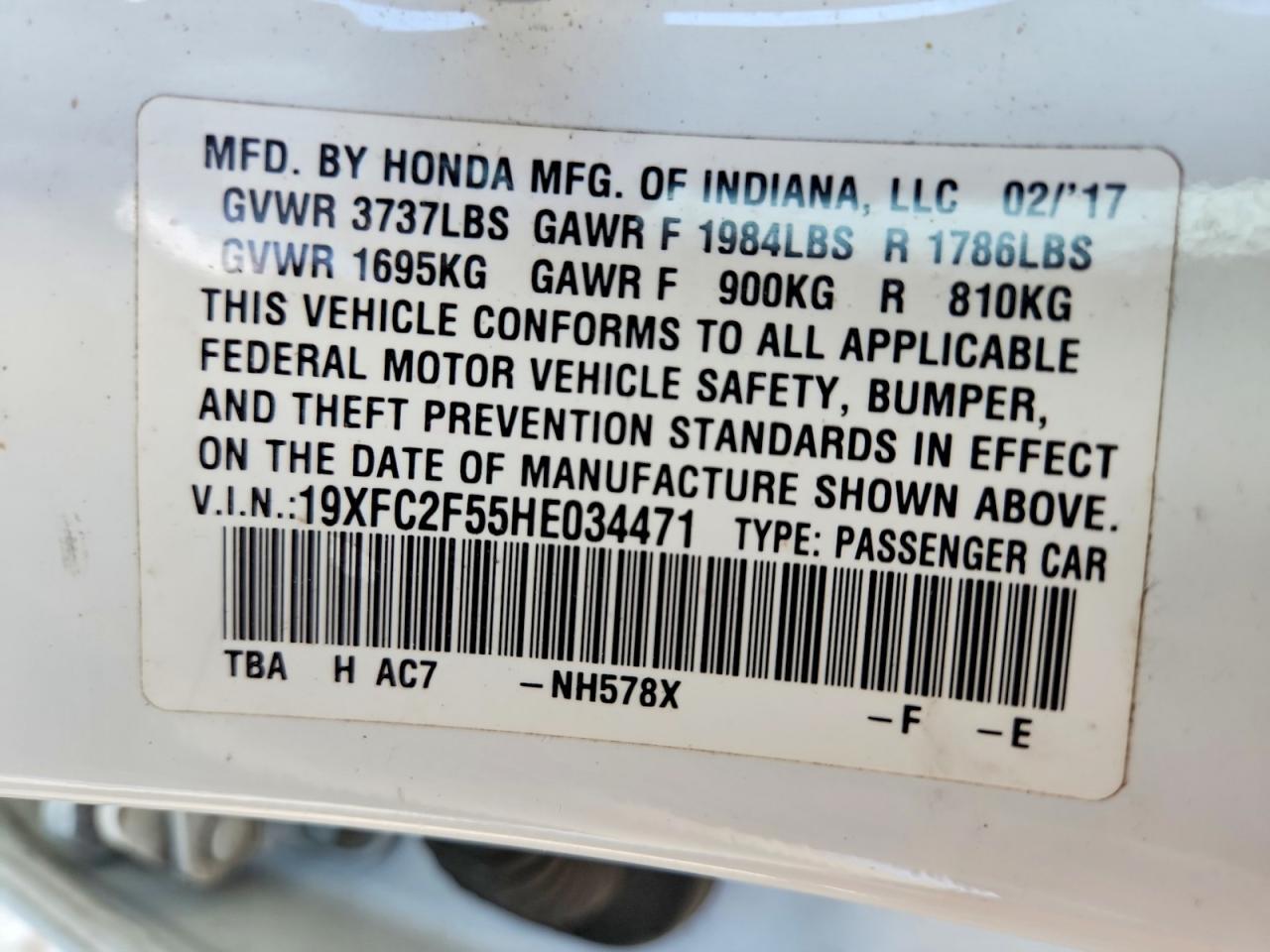 2017 Honda Civic Lx - zdjęcie 12
