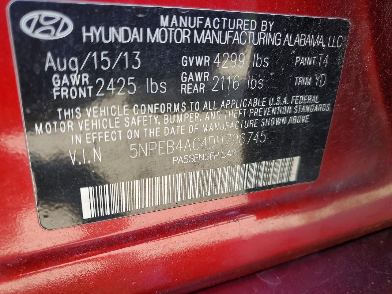 2013 Hyundai Sonata Gls - zdjęcie 12