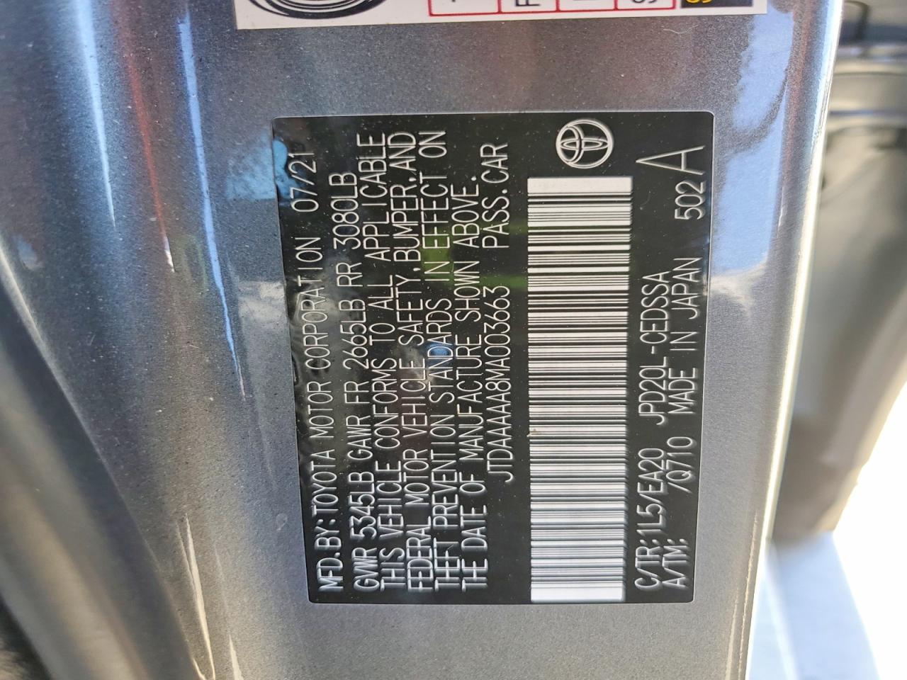 2021 Toyota Mirai Xle - zdjęcie 12