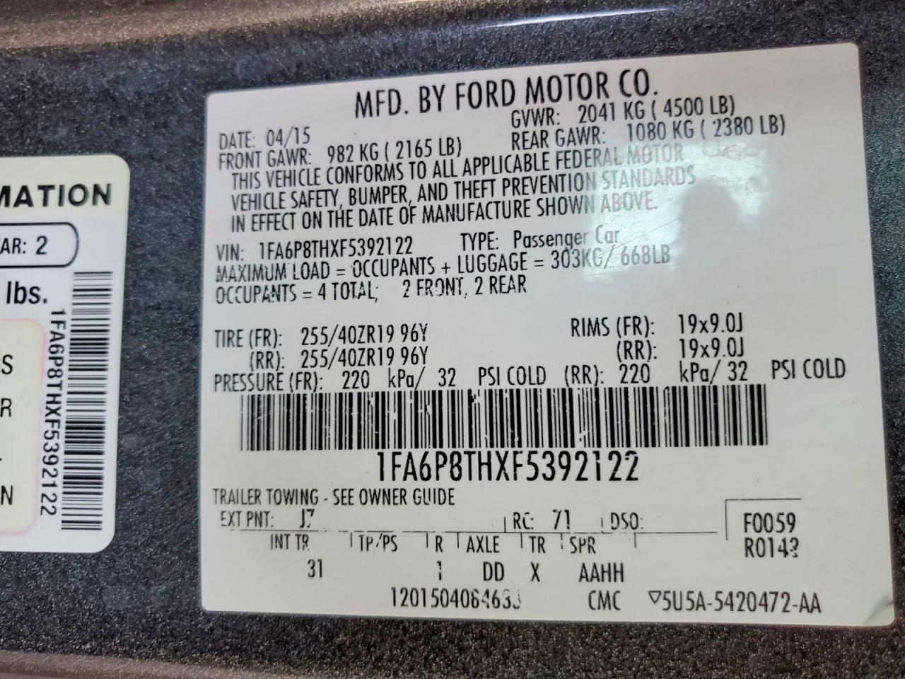 2015 Ford Mustang - zdjęcie 12