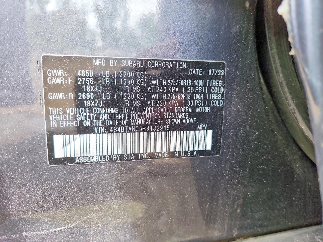 2024 Subaru Outback Limited - zdjęcie 12