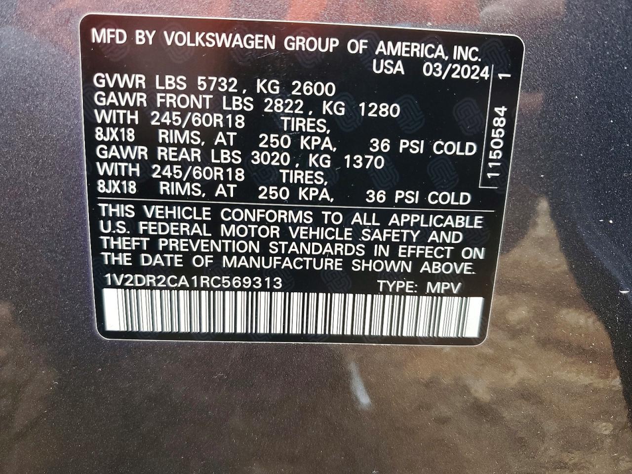 2024 Volkswagen Atlas Se - zdjęcie 13