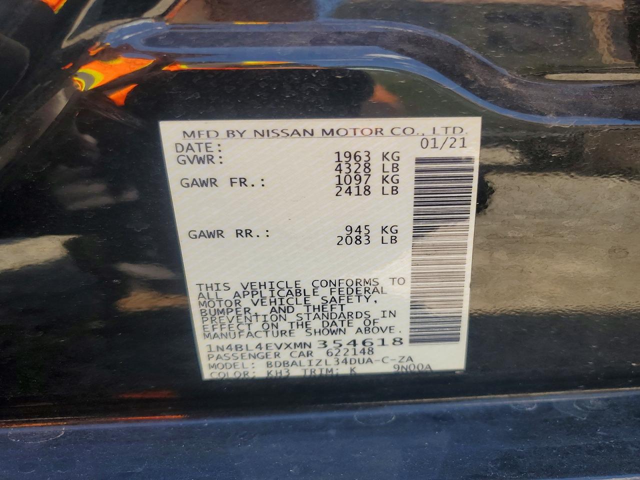 2021 Nissan Altima - zdjęcie 12