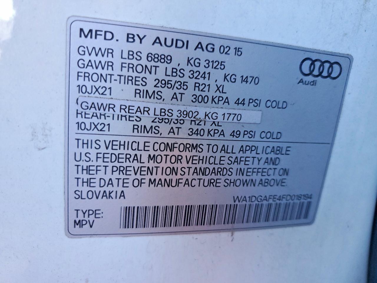 2015 Audi Q7 Prestige - zdjęcie 13