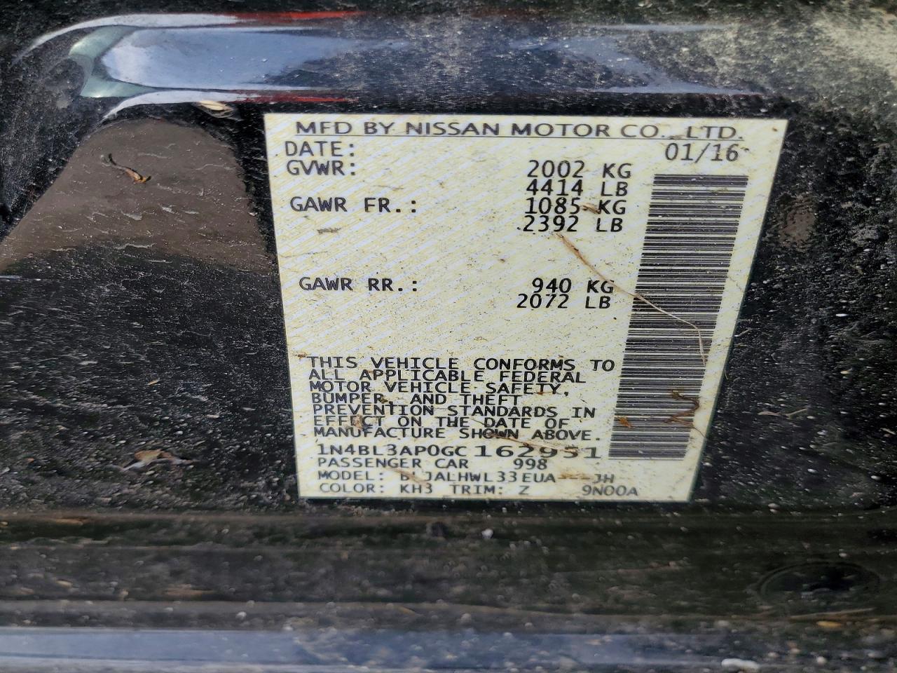 2016 Nissan Altima 3.5 Sr - zdjęcie 13