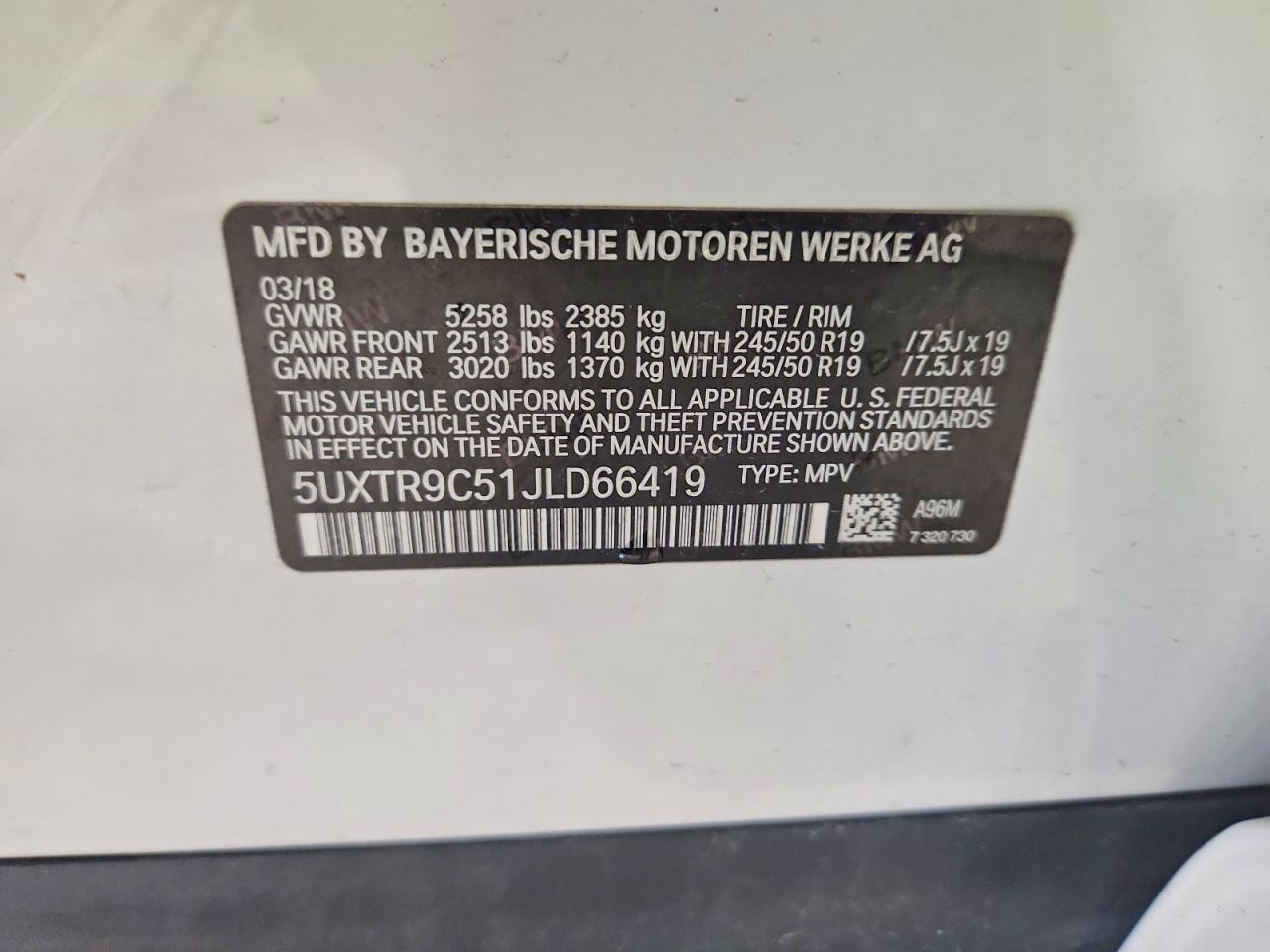 2018 BMW X3 xDrive30I - zdjęcie 13