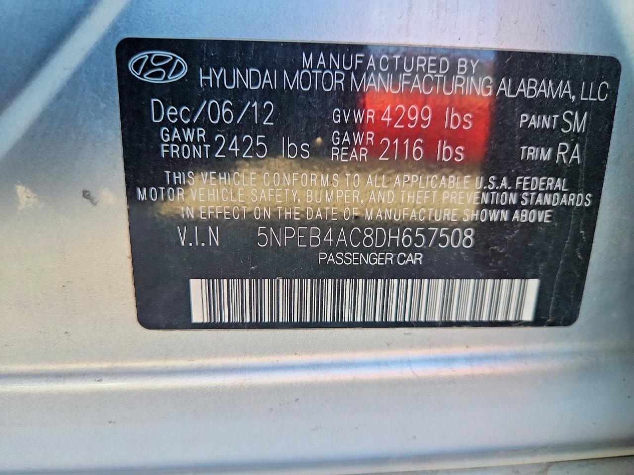 2013 Hyundai Sonata Gls - zdjęcie 12