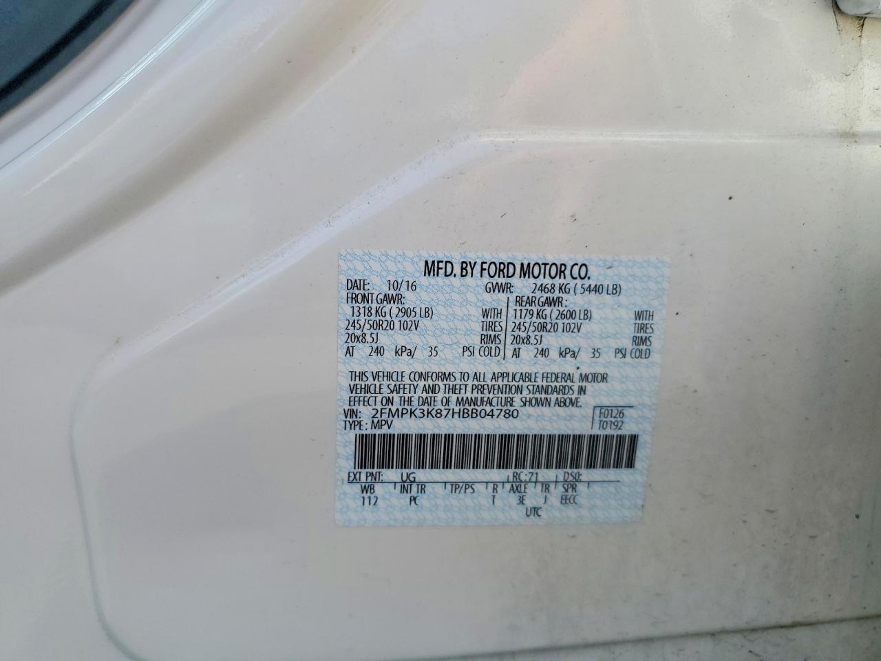 2017 Ford Edge Titanium - zdjęcie 12