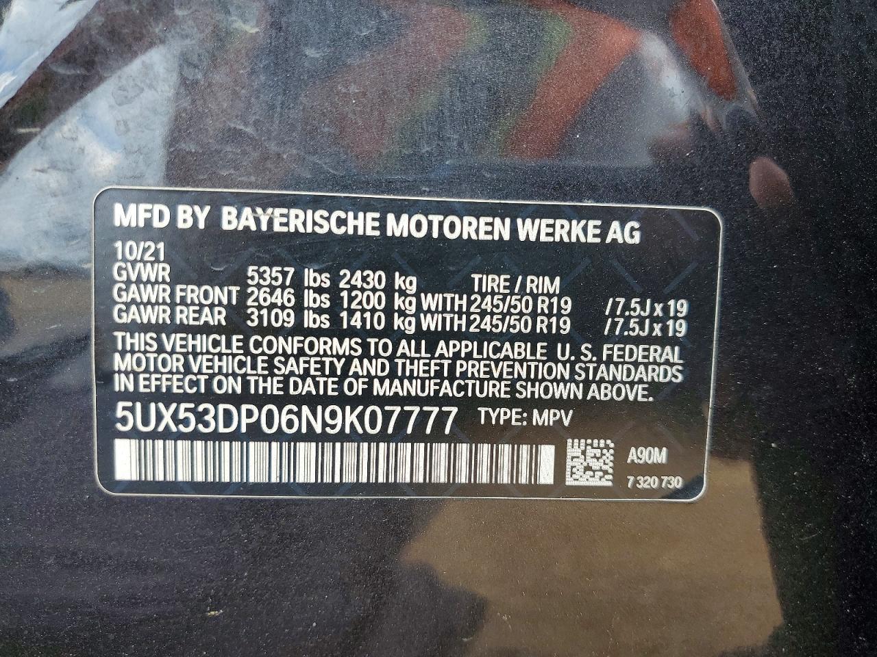 2022 BMW X3 xDrive30I - zdjęcie 12