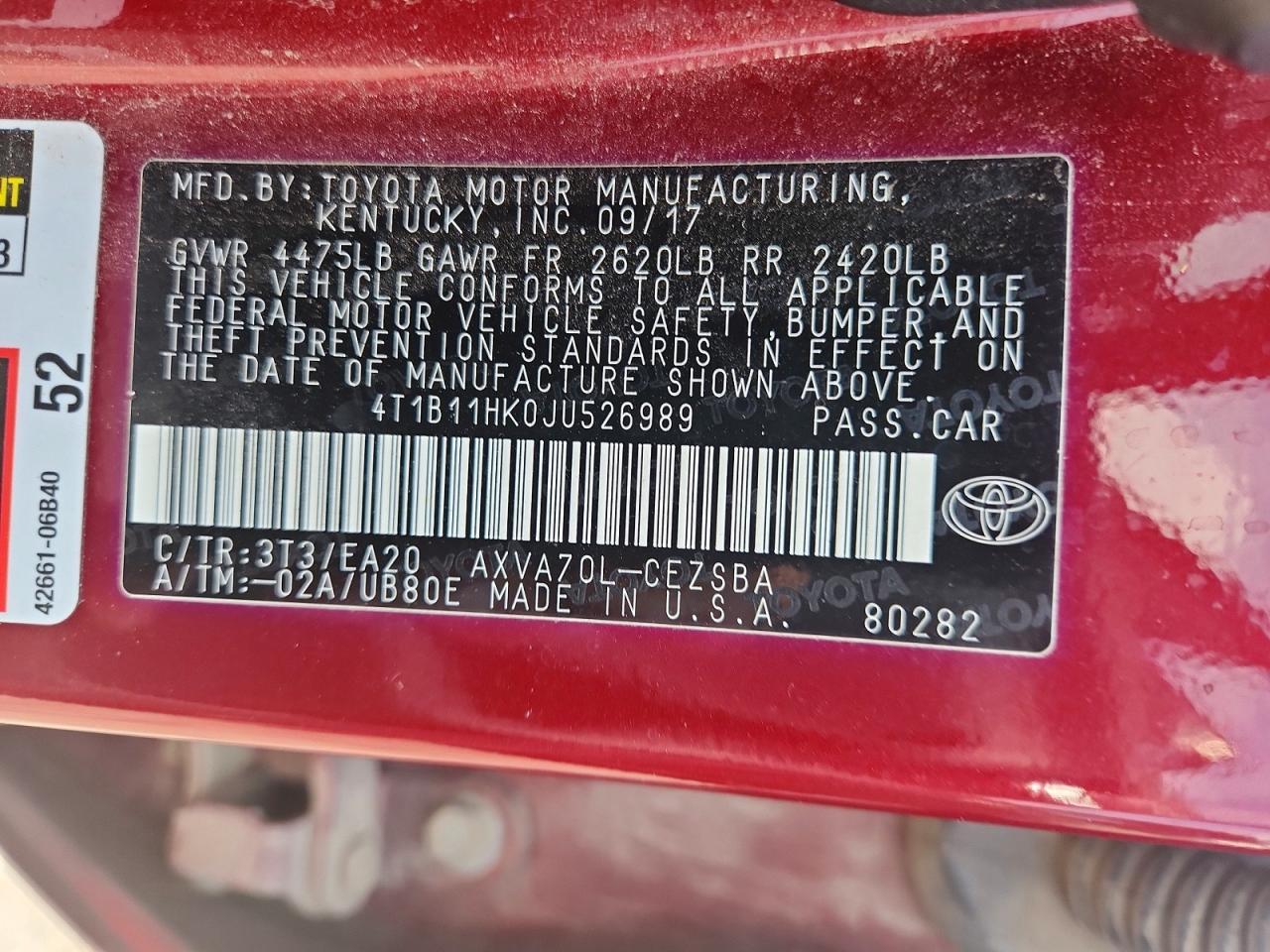 2018 Toyota Camry Se - zdjęcie 12