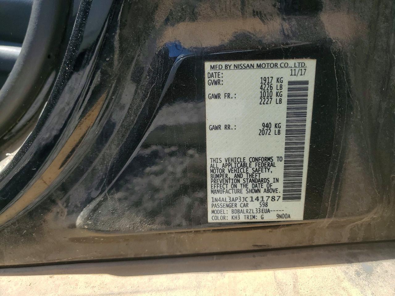 2018 Nissan Altima 2.5 Sl - zdjęcie 12