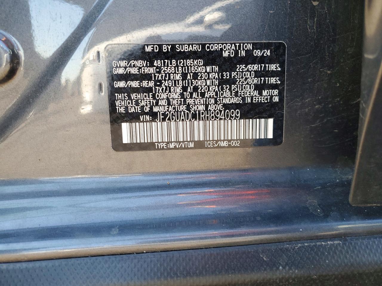 2024 Subaru Crosstrek Premium - zdjęcie 12