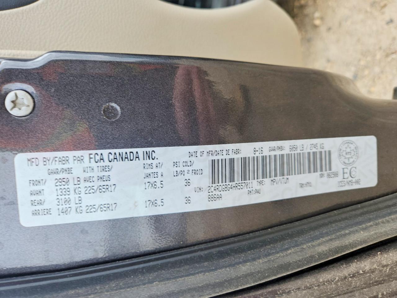 2017 Dodge Grand Caravan Se - zdjęcie 13