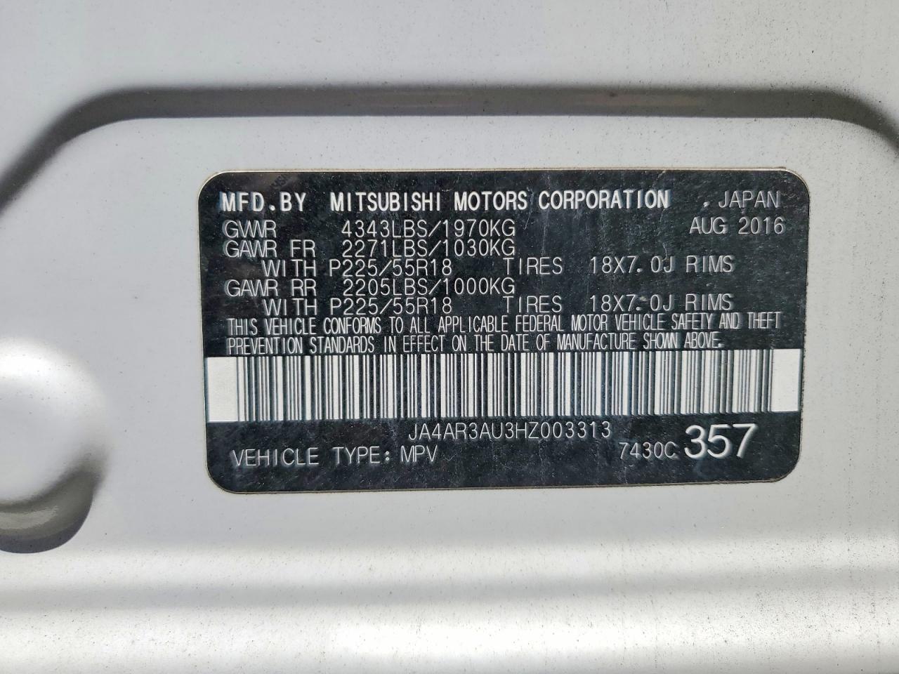 2017 Mitsubishi Outlander Sport Es - zdjęcie 13