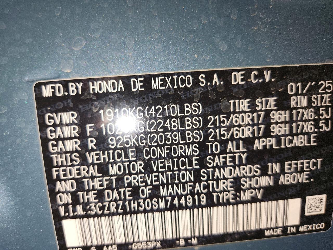 2025 Honda Hr-V Lx - zdjęcie 14