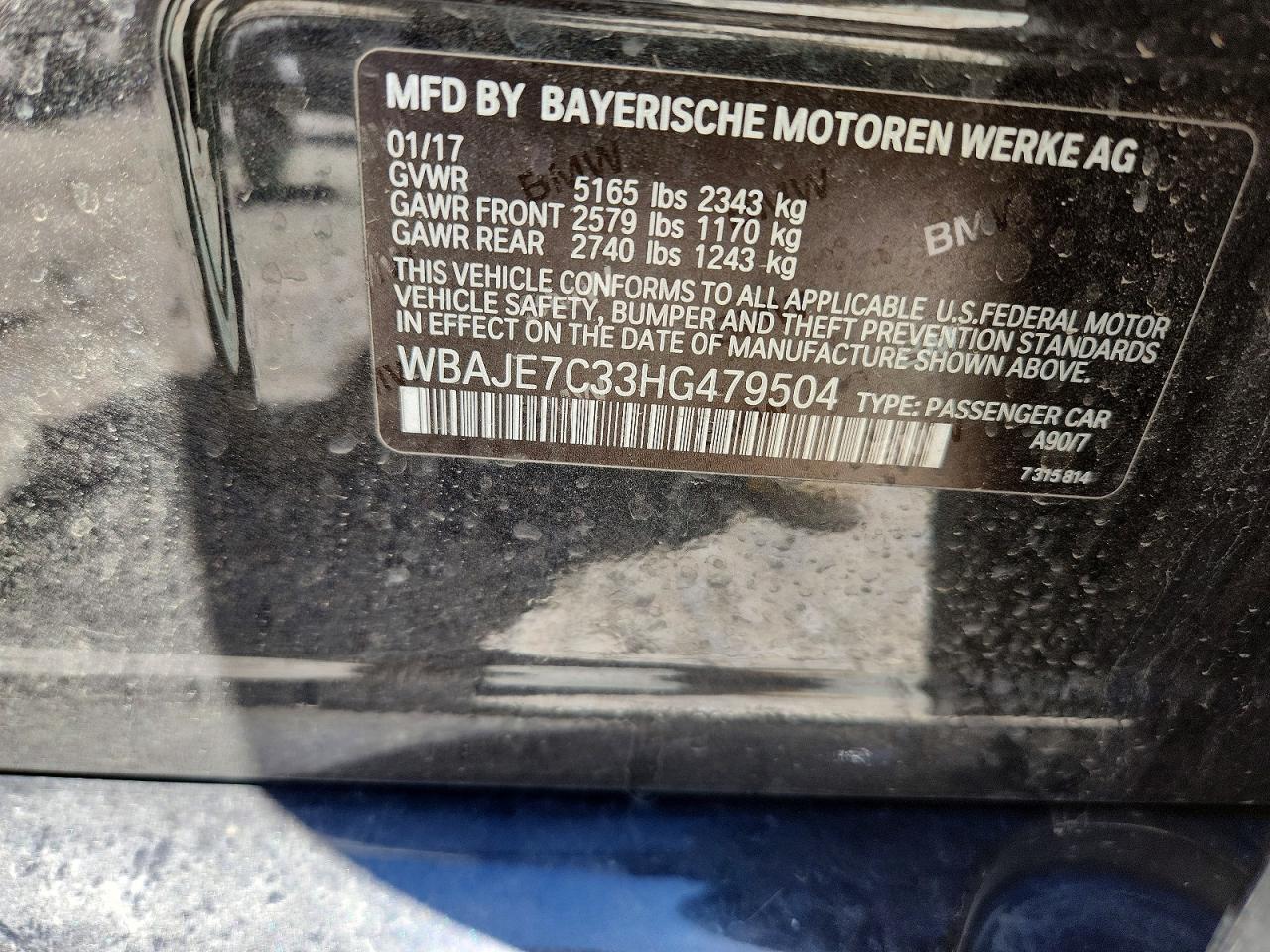 2017 BMW Seria 5 540i - zdjęcie 12