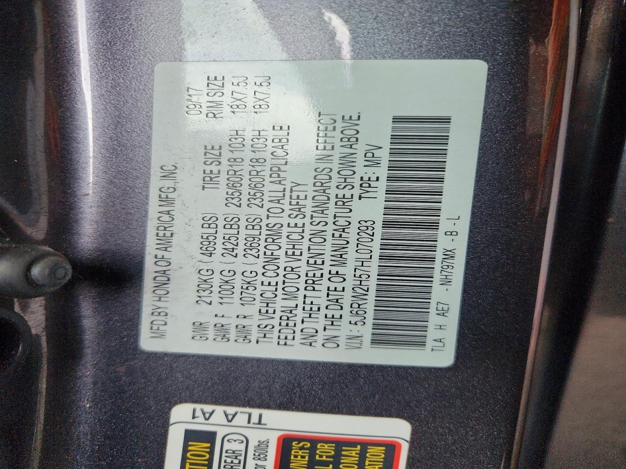 2017 Honda Cr-V Ex - zdjęcie 13