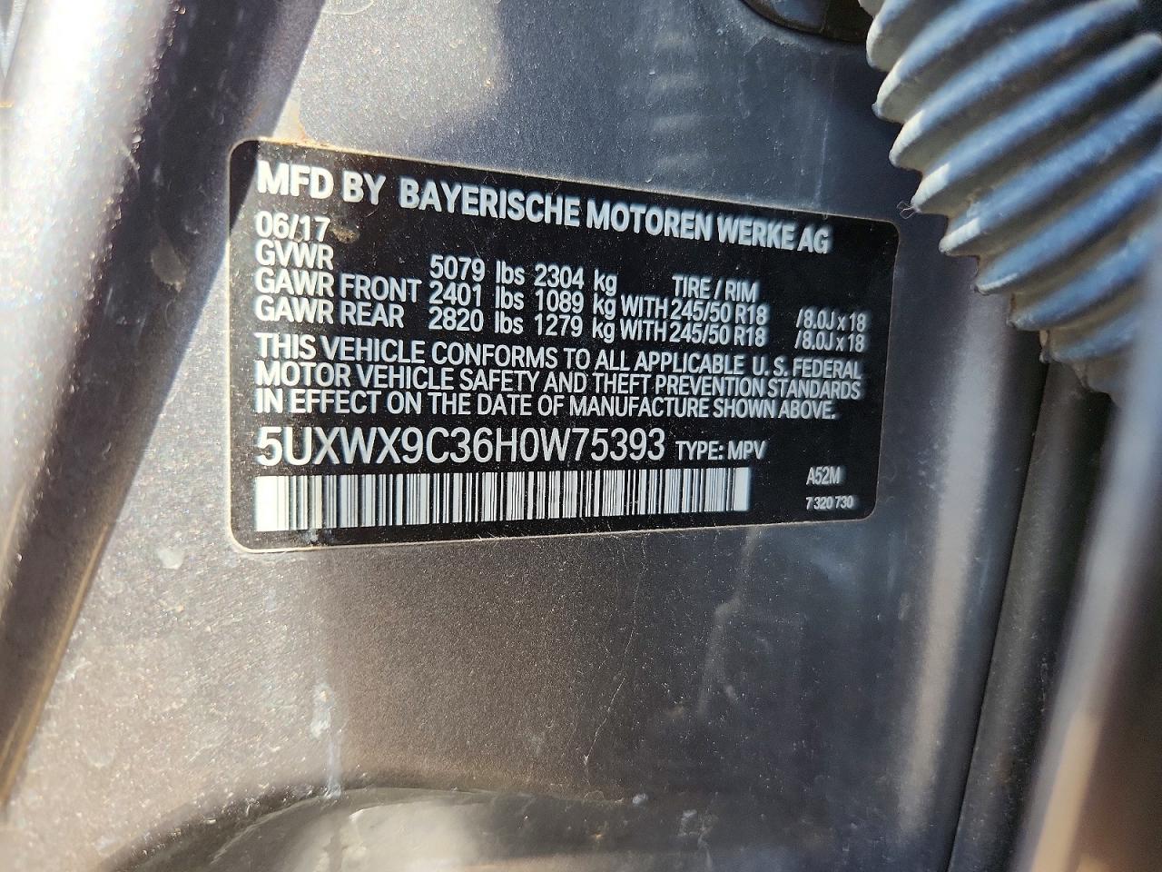 2017 BMW X3 xDrive28I - zdjęcie 12