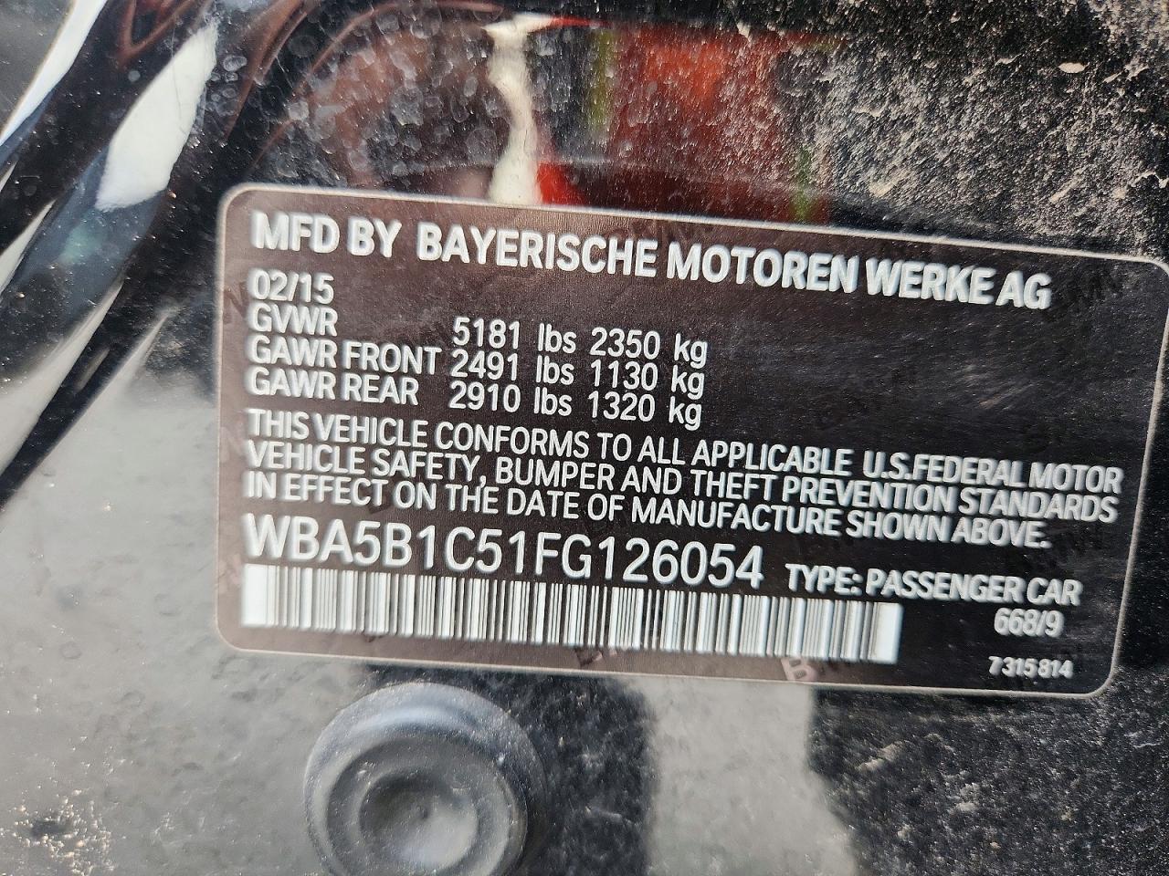 2015 BMW 535 I - zdjęcie 12