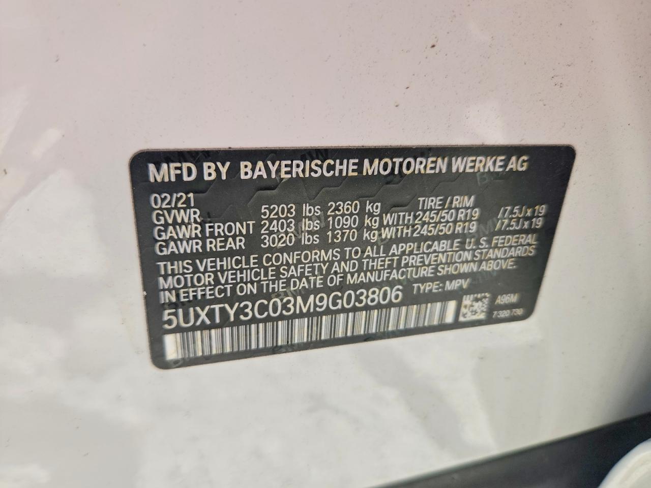 2021 BMW X3 Sdrive30I - zdjęcie 12