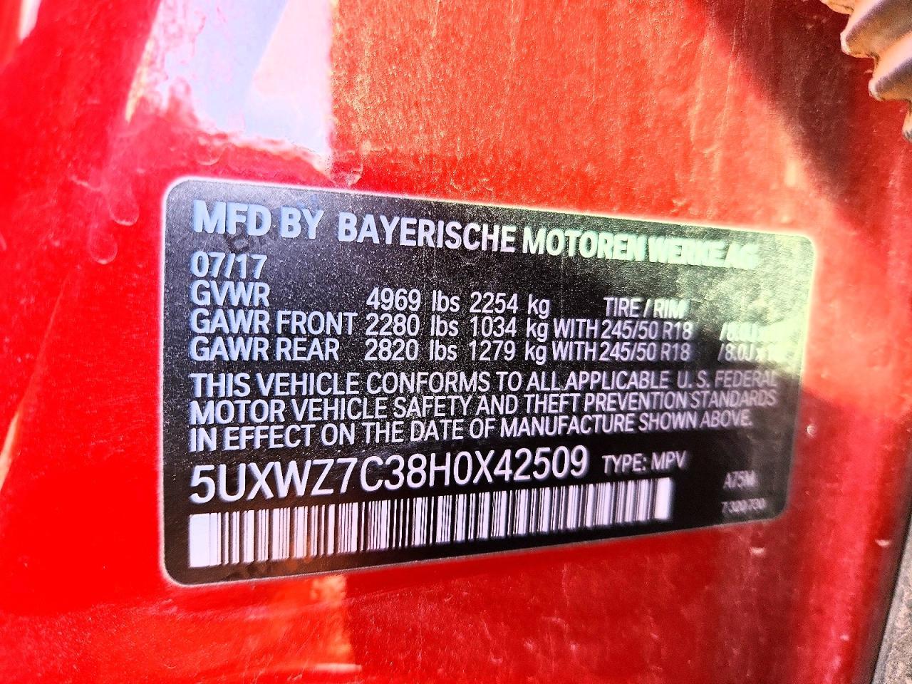 2017 BMW X3 Sdrive28I - zdjęcie 12