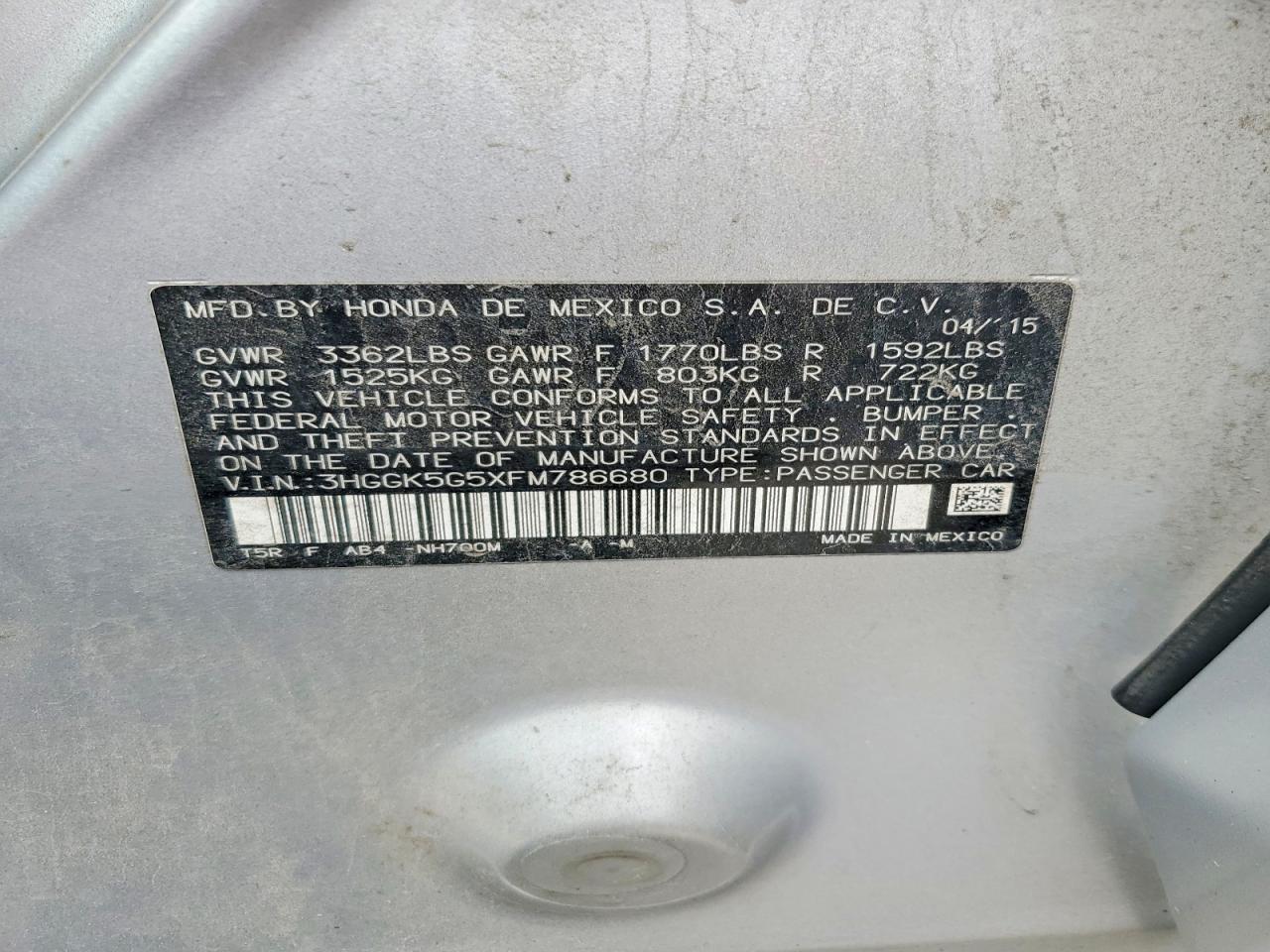 2015 Honda Fit Lx - zdjęcie 12