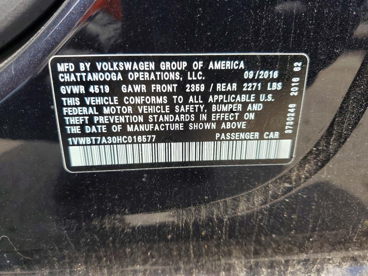 2017 Volkswagen Passat Se - zdjęcie 12