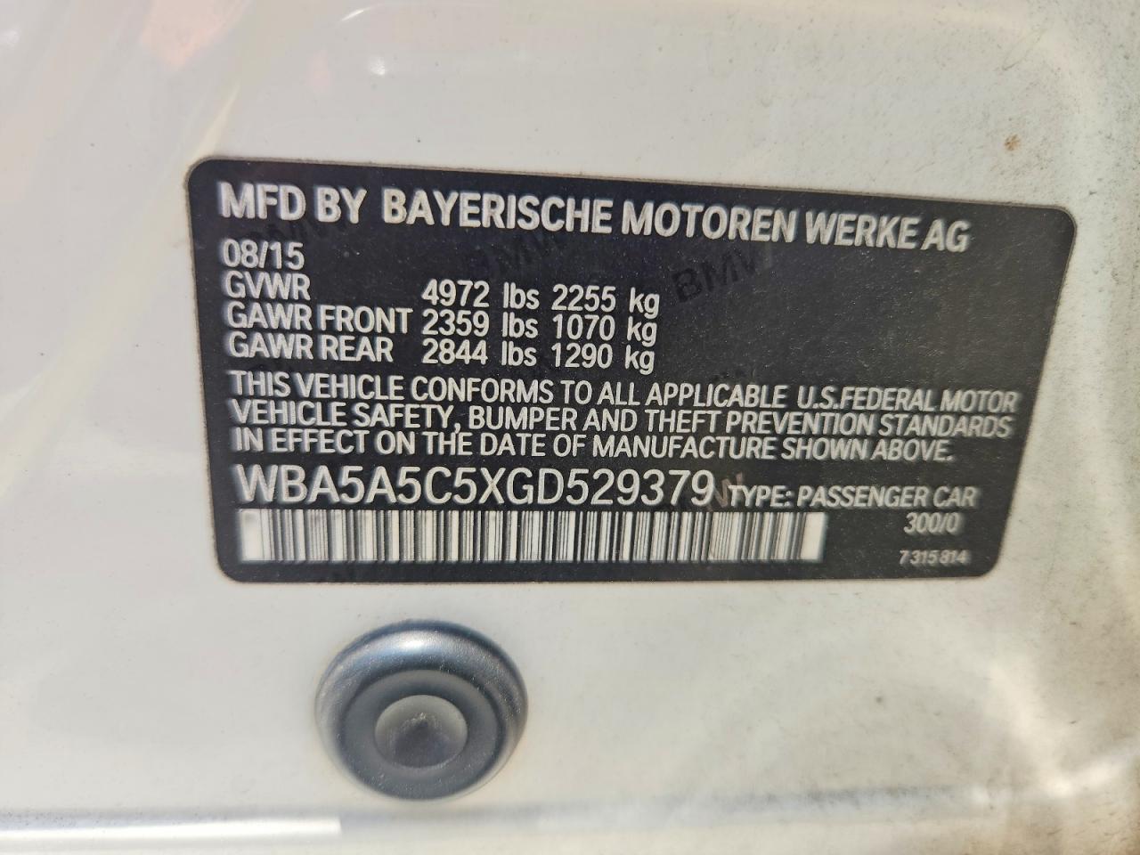2016 BMW 528 I - zdjęcie 12