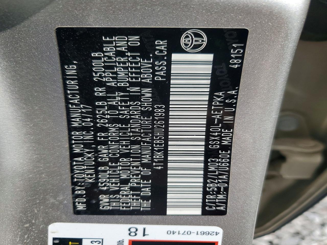 2017 Toyota Avalon Limited - zdjęcie 12