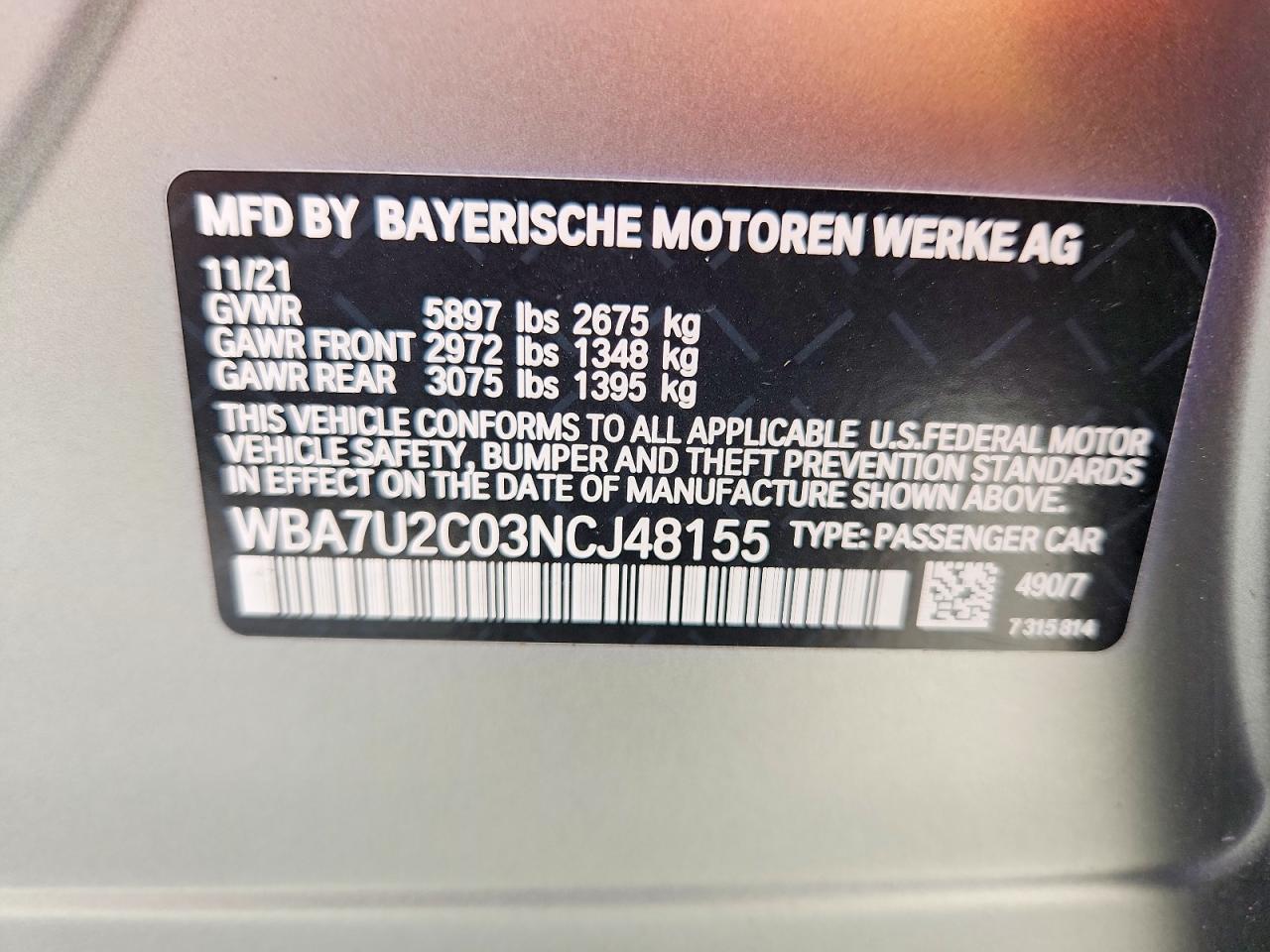 2022 BMW 750 Xi - zdjęcie 13