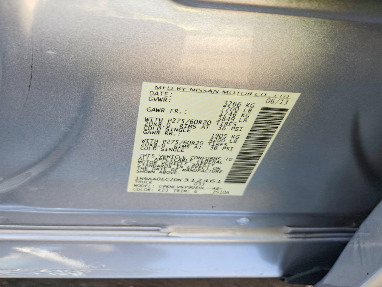 2013 Nissan Titan Sv - zdjęcie 25