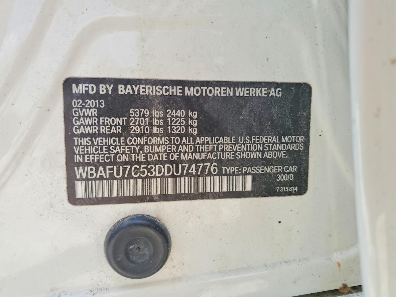 2013 BMW 535 Xi - zdjęcie 12